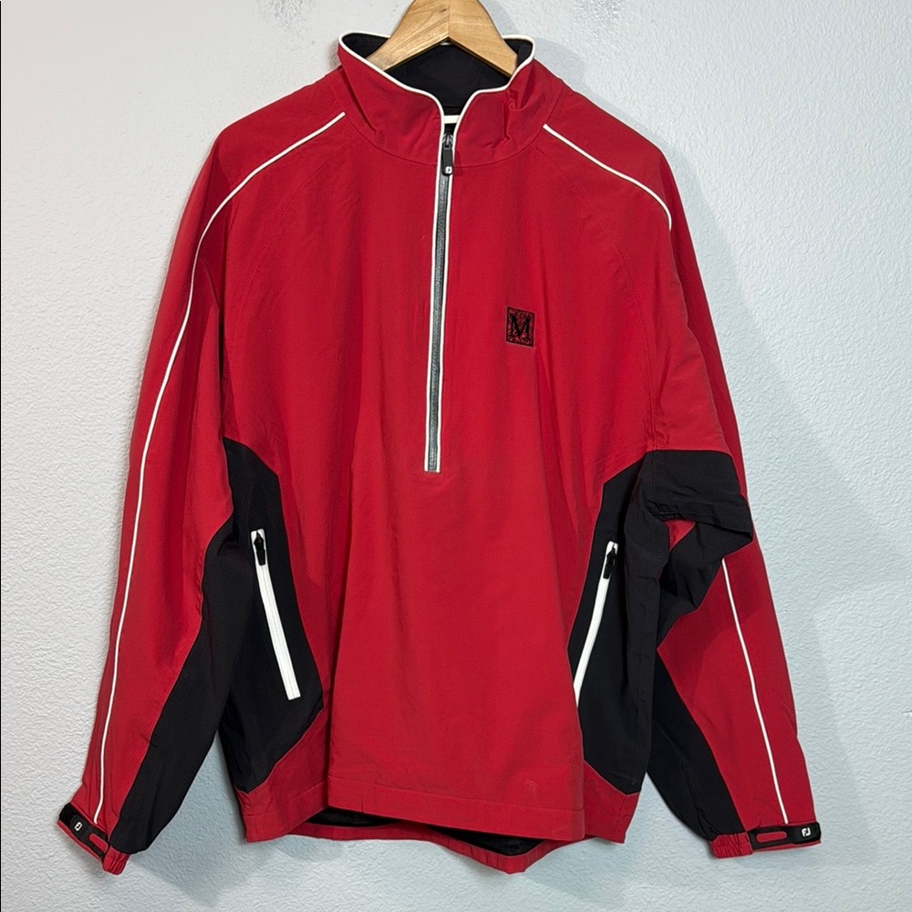 FootJoy DryJoy Red and Black Half-Zip Pullover‎ Jacket